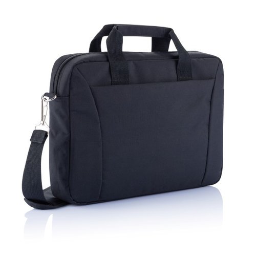 PVC vrije 15,4” exhibition laptop tas, zwart