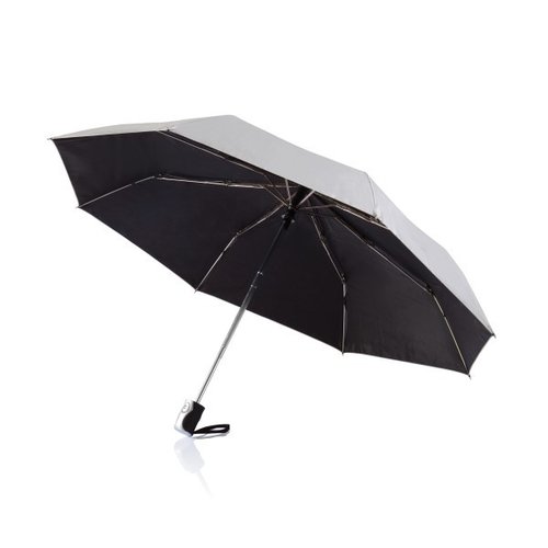 Deluxe 21,5” 2-in-1 automatische paraplu, zilver
