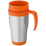 Sanibel insulated mug, Silver,Orange