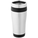 Elwood insulated tumbler, Silver, solid black