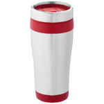 Elwood insulated tumbler, Silver,Red