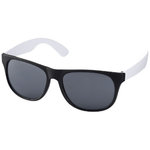Retro Sunglasses,  solid black,White