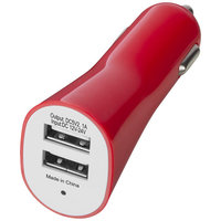 Pole dual car adapter, Red