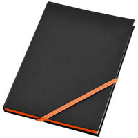 Travers notebook,  solid black,Orange