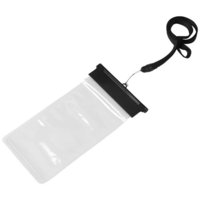 Splash smartphone waterproof touch screen pouch,  solid black,Transparent