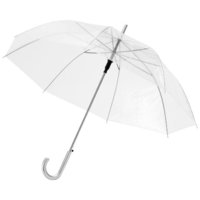 Kate 23" transparante automatische paraplu, Transparant wit