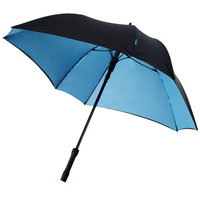 Square 23" dubbellaags automatische paraplu, Zwart,blauw