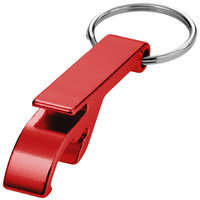 Tao alu bottle and can opener key chain, Red