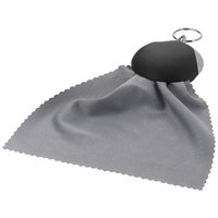 Cleaning cloth key chain,  solid black