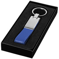 Strap key chain, Blue,Silver