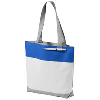 Bloomington convention tote, White,Royal blue