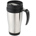 Sanibel insulated mug, Silver, solid black