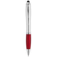 Nash stylus ballpoint pen, Silver,Red