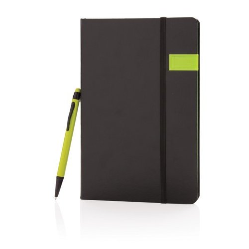 Deluxe data notitieboek met 8GB USB en touchscreen pen, lime