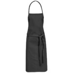 Reeva cotton apron,  solid black