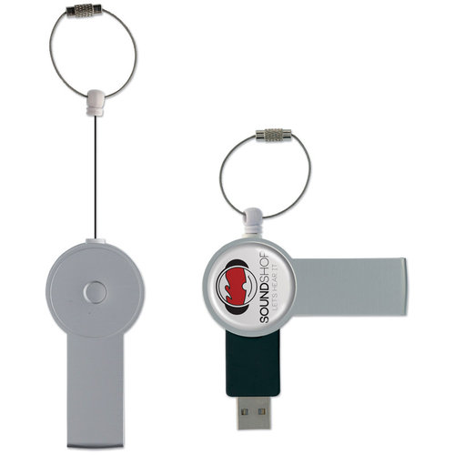 USB 4GB Flash drive safety twist, Silver