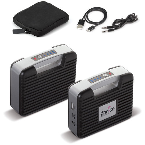 Portable powerbank / speaker Vibe, Silver / Black