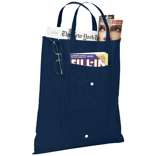 Maple Foldable Non-Woven Tote, Navy