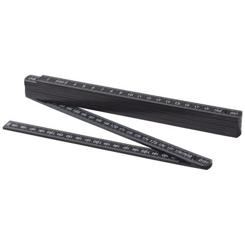 Monty 2M foldable ruler,  solid black